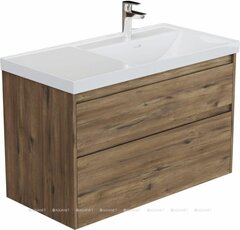 Aquanet 365913 Тумба с раковиной Nova Lite 2.0 100 R 2 ящ. цв. дуб рустикальный (365913) фото