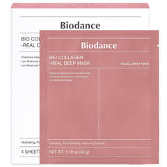 Biodance Глубокоувлажняющая гидрогелевая маска для лица с коллагеном -Bio Collagen-Real Deep Mask, 34г*4