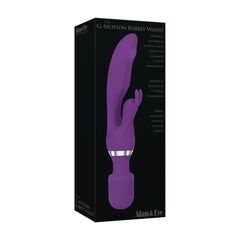 Фиолетовый двусторонний вибростимулятор G Motion Rabbit Wand - 25,4 см. - 