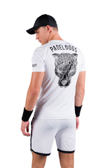 Футболка теннисная Hydrogen Padel Dogs Tech Tee Man - white