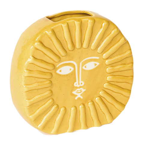 Ваза для цветов 18см Doiy Sun желтая