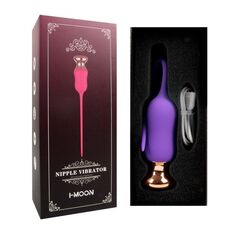 Фиолетовый тонкий стимулятор Nipple Vibrator - 23 см. - 