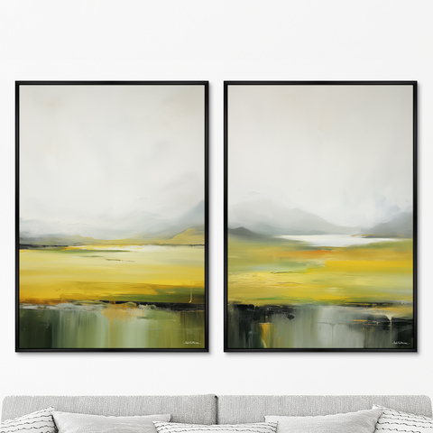 ArtNoMore - Набор из 2-х репродукций картин на холсте Landscape collection, The valley, 2024г.