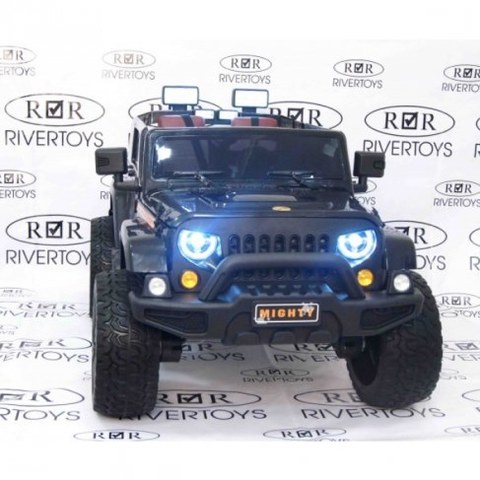 Детский электромобиль Rivertoys Jeep WRANGLER O999OO черный