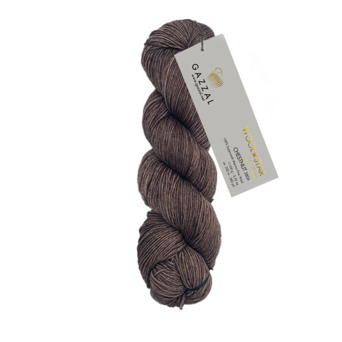 Пряжа Gazzal Wool Star 3806 каштан