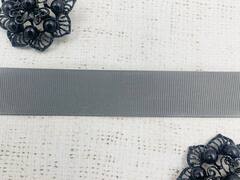 Лента репсовая, ш. 2,5 см, серый