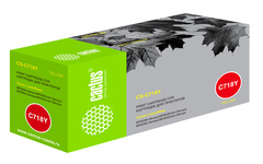 Картридж лазерный Cactus CS-C718Y 718 Y желтый (2900стр.) для Canon i-Sensys MF8330, MF8340, MF8350, MF8360, MF8540, MF8580, LBP7200, 7210, 7660, 7680