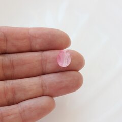 Подвеска Цветок роза, акрил, розовый 10*8 мм, Ф035