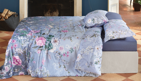 Постельное белье 2 спальное евро Mirabello Gardenia Sweet васильковое