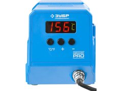 ЗУБР ПСН-60, 60 Вт, 50 - 480°C, керамический нагреватель, низкотемпературная паяльная станция цифровая, Профессионал (55336)