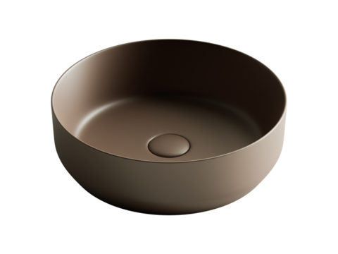 Умывальник чаша накладная круглая (Темно-Коричневый Матовый) Element 390*390*120мм Ceramica Nova CN6022MDB
