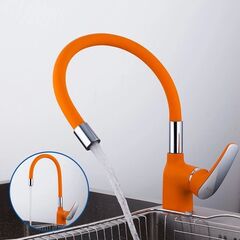 Смеситель для кухни, Frap, гибк излив, с картриджем, оранж, F4453-02