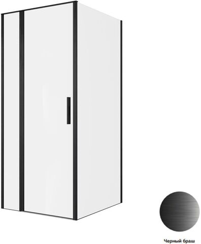 Allen Brau Priority 3.31027.BBA + 3.31048.BBA Душевой уголок, 90x100, цвет: чёрный