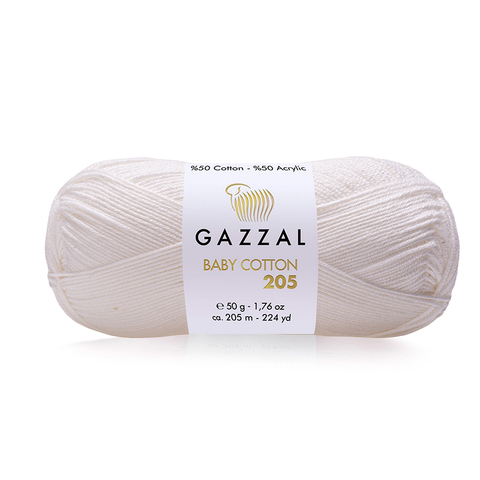 Пряжа Gazzal Baby Cotton 205 цвет 531 молочный
