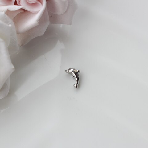 Подвеска спейсер Дельфин 9*6 мм, родий, П575