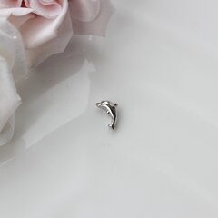 Подвеска спейсер Дельфин 9*6 мм, родий, П575