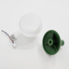 Плафон, Комплект для изготовления декоративного светильника: рассеиватель D 8см, основание с переходником на трубу D16мм 