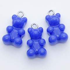 Подвеска Мишка, цвет синий, серебристый бейл, размер 17*11 мм, цена за 1 шт