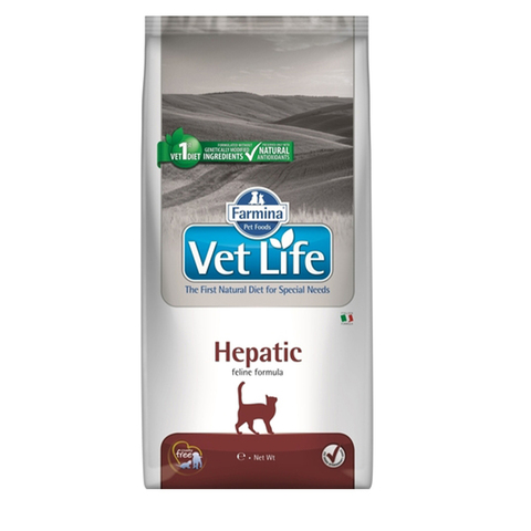 Сухой корм Farmina Vet Life Cat Hepatic при заболевании печени для кошек 2 кг.(Гепатик)