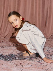 Платье с длинным рукавом Mjölk Экрю, с воланом