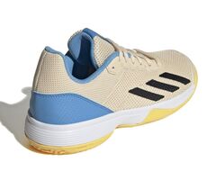 Детские теннисные кроссовки Adidas Courtflash K - beige/blue/yellow