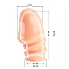 Насадка на головку пениса Jeremy, бежевая