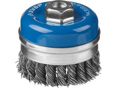 ЗУБР 80 мм, стальная проволока 0.8 мм, чашечная щетка-крацовка для УШМ, Профессионал (35271-080)