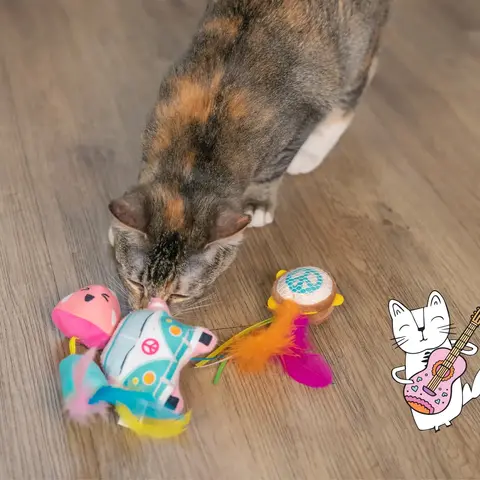 Игрушка Catstages Dental для кошек - "Фестиваль" кошачьей мятой, 3 шт в комплекте