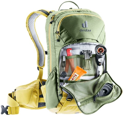 Картинка рюкзак велосипедный Deuter Attack 16 khaki-turmeric - 6