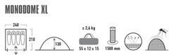 Туристическая палатка High Peak Monodome XL