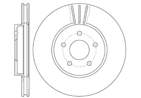 Диск тормозной вентилируемый G-brake  GR-02589