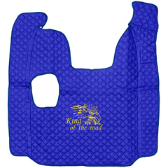 Ковры SCANIA 5 серии R (механика) (экокожа, синий, синий кант, желтая вышивка)