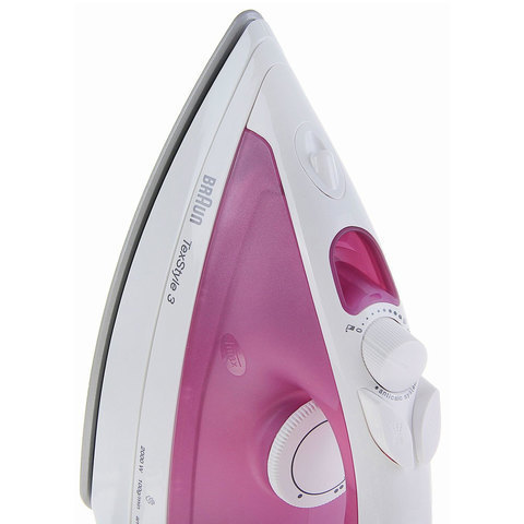 Утюг BRAUN TS320С, 2000 Вт, керамическое покрытие, самоочистка, антикапля, белый/фиолетовый, TS320C