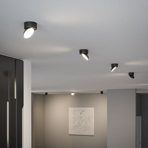 Накладной светодиодный светильник Elektrostandard Smooth 25053/LED 10W 4000K черный