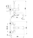 Смеситель для ванны с фиксированным изливом LEMARK VILLA LM4812B