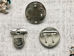 Застежка для сумки, d 3,8 см.