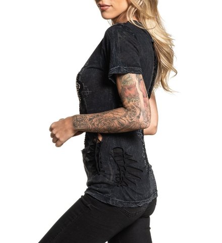 Affliction | Футболка женская UPON AW21993 левый бок