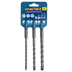 Набор буров SDS-plus ПРАКТИКА  6,8,10 х 160 мм, 3 шт 