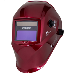 Маска сварочная WELDER ULTRA Ф8 Хамелеон 100x50 мм, DIN 4/9-13 (Внеш. регул), Красный Бургунди, в па