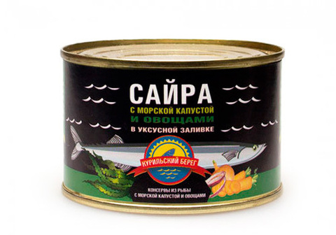 Сайра с морской капустой "Курильский берег", 250г