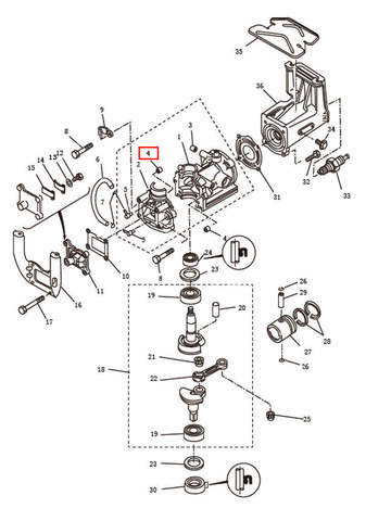 Штифт для лодочного мотора T2,5 SEA-PRO