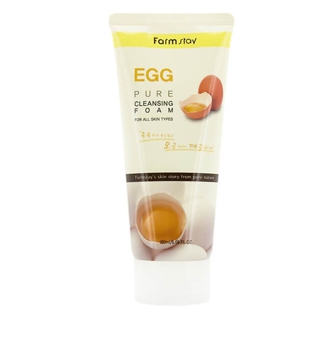 FARMSTAY ПЕНКА ДЛЯ ЛИЦА С ЭКСТРКТОМ ЯИЦ EGG PURE CLEANSING FOAM, 180 ML