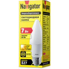 Лампа Navigator 94 493 NLL-C37-7-230-2,7K-E27-FR