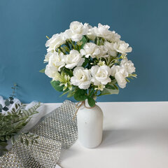 №2 Розы искусственные белые, букет 30 см, набор 2 букета.