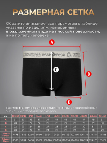 Комплект из 3-х трусов боксеров чёрного цвета
