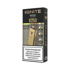 Одноразовая электронная сигарета Ignite V250 Gold - Menthol (25000 затяжек)