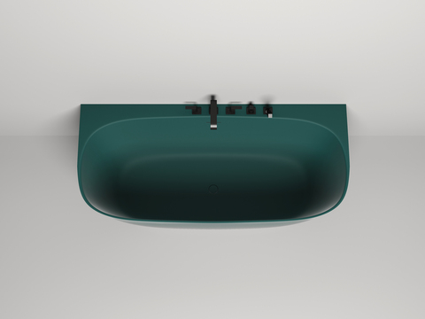 Salini 102513GF SOFIA WALL 180x85  Ванна, донный клапан "Click-Clack" цвет на выбор, сифон, интегрированный слив-перелив, покраска по RAL полностью