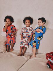 Пижама для мальчика Next AJ4-852, 3 шт., Синий, Бежевый, Красный