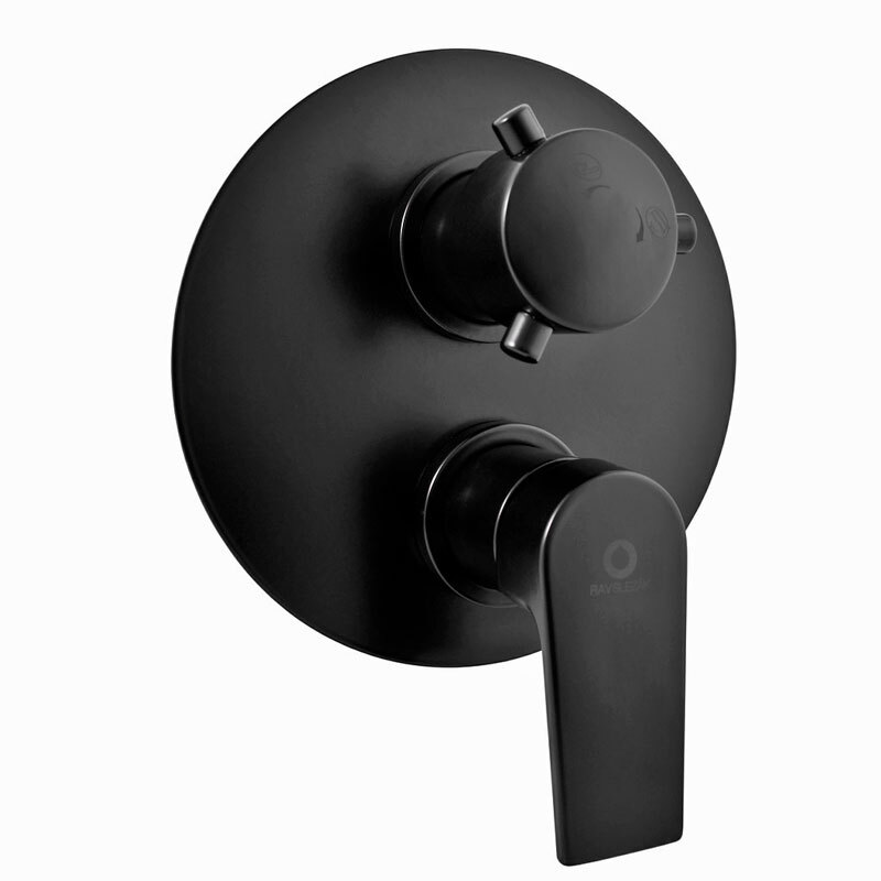 смеситель встройка на 2 дорожки RAV-Slezak черный