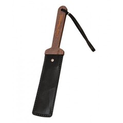 Твердый паддл из натуральной кожи и дерева